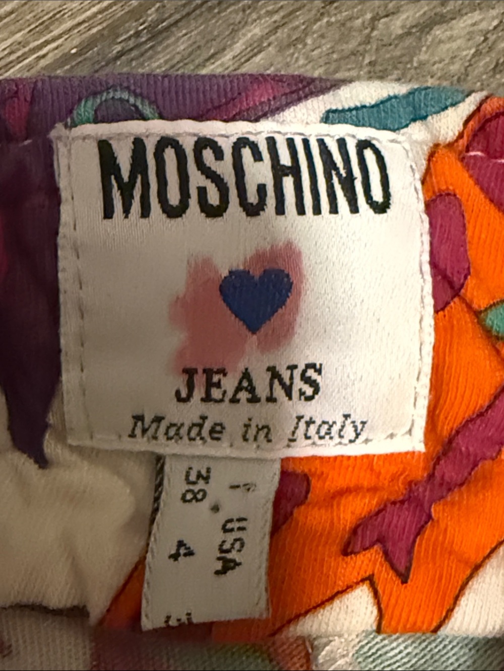 Moschino Purple & Orange Paisley Skort - Picture 3 of 5
